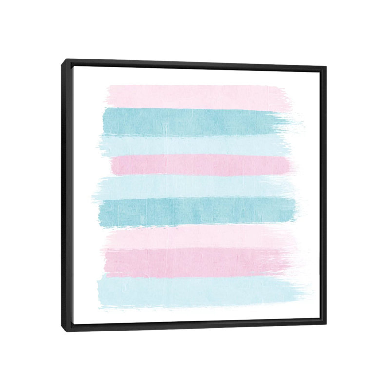 « danni rayures », reproduction sur toile, H 18 po x l 18 po x P 1,5 po, Toile avec cadre noir