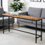 Élégant canapé extra long, console étroite