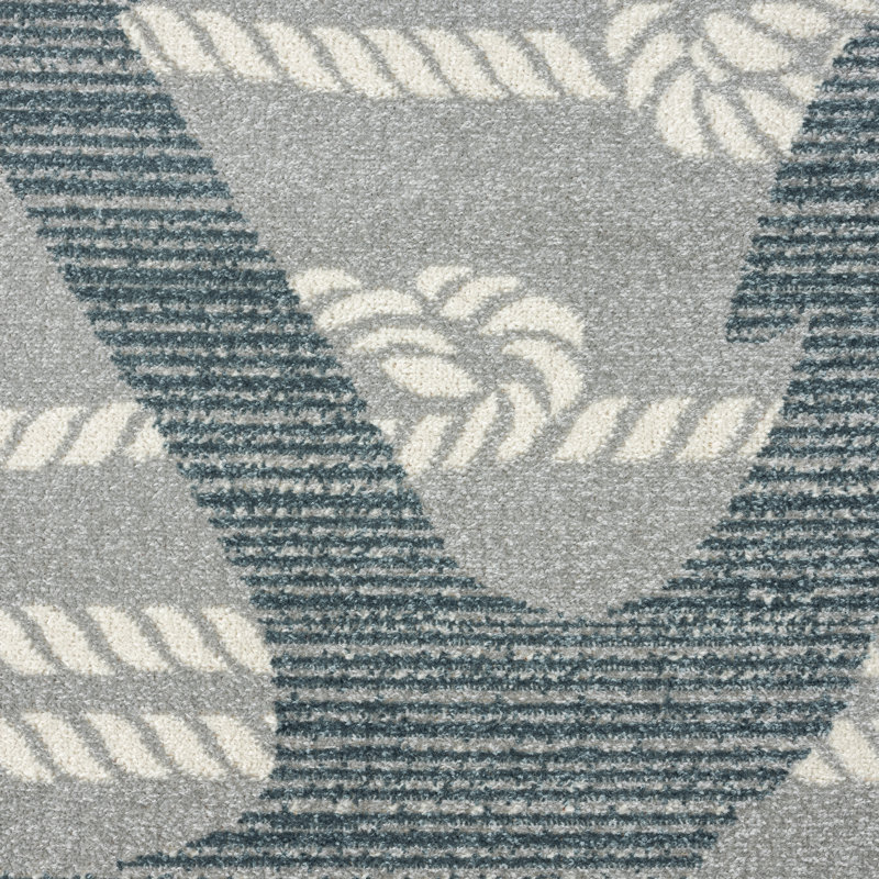 Tapis gris Anchor, Rectangle 7 pi 10 po x 10 pi 2 po