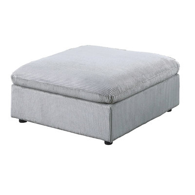 Repose-pieds en velours côtelé 1pc