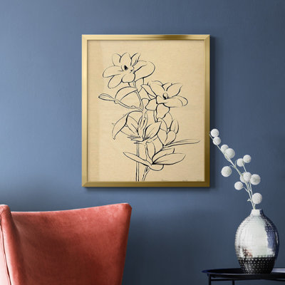 Magnolia S croquis I, toile encadrée de qualité supérieure - prête à être accrochée
