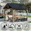 Rideau d'extérieur transparent résistant aux intempéries | Écran d'intimité multi-tailles et solution occultante pour pergola, porche et pavillon de jardin-121688022