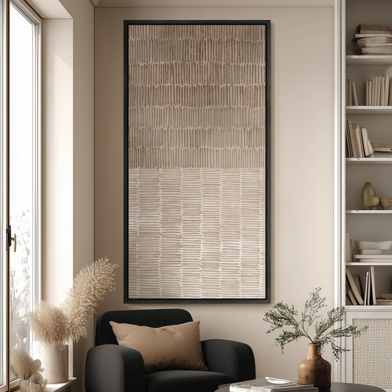Très grand art mural rétro encadré pour art classique, H 60 po x l 30 po, Noir