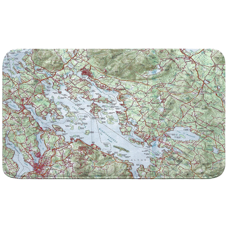 Tapis de bain Lake Winnipesaukee, NH, Simple - L 18 po x l 30 po