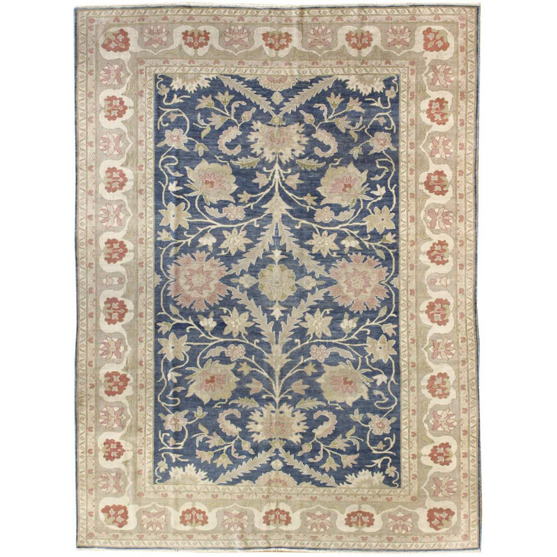 Tapis unique beige, ivoire et bleu 8 pi 1 po x 10 pi 2 po Sultanabad