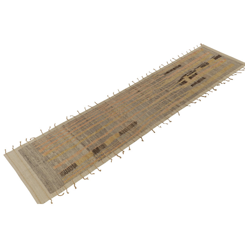 Moroccan Hand Knotted Wool Area Rug, Runner 3' x 8'