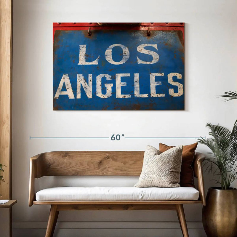 Enseigne rétro Sirci Los Angeles, H 30 po x l 45 po