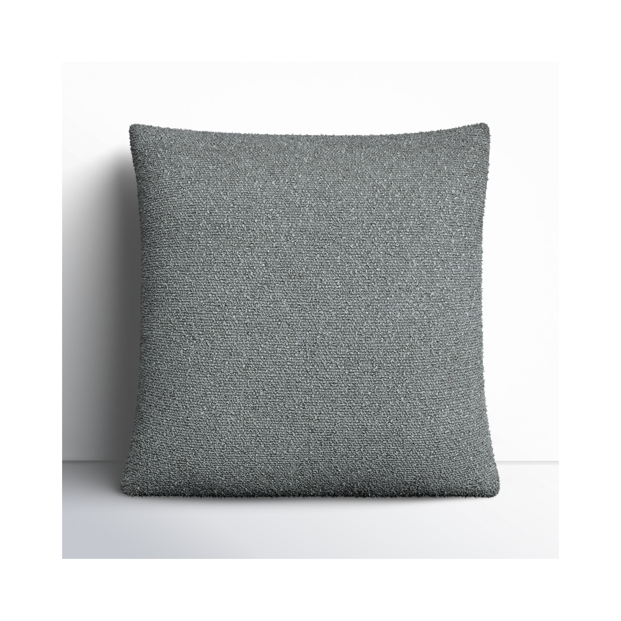 Amalfi Boucle Throw Pillow, 18" x 18", Polyester/Polyfill, Slate
