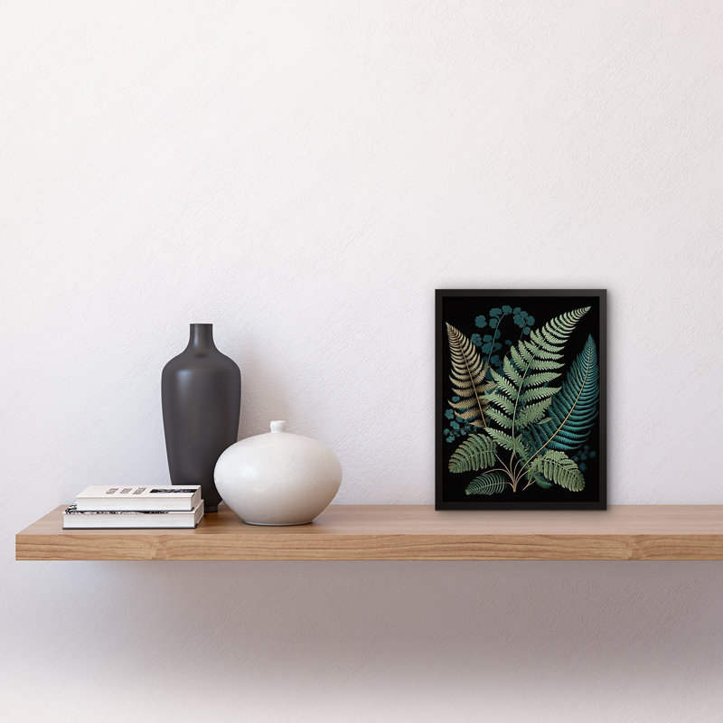 Detailed Leaves Fern Fronds Botanical - Single Picture Frame Print