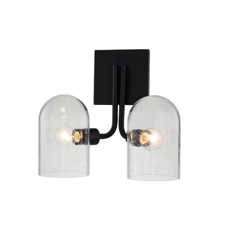 Cupola 2 LT Matte Black Wall Sconce Kalco