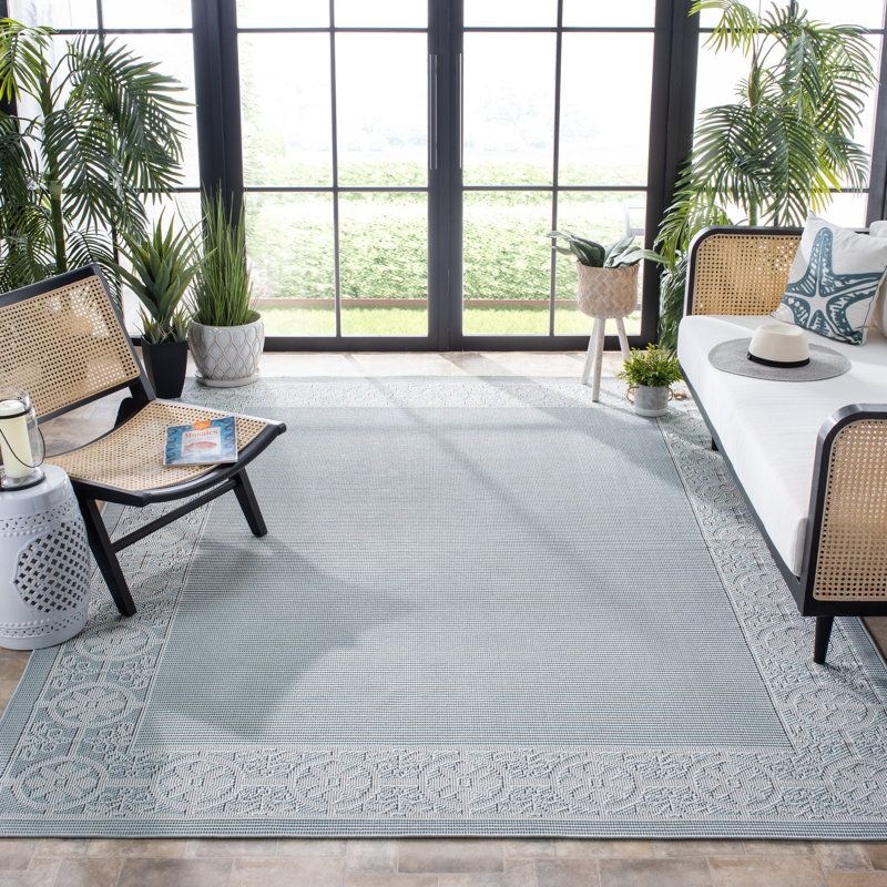 Murielle Performance Machine Washable Geometric Indoor/Outdoor Area Rug, Rectangle 9' x 12'