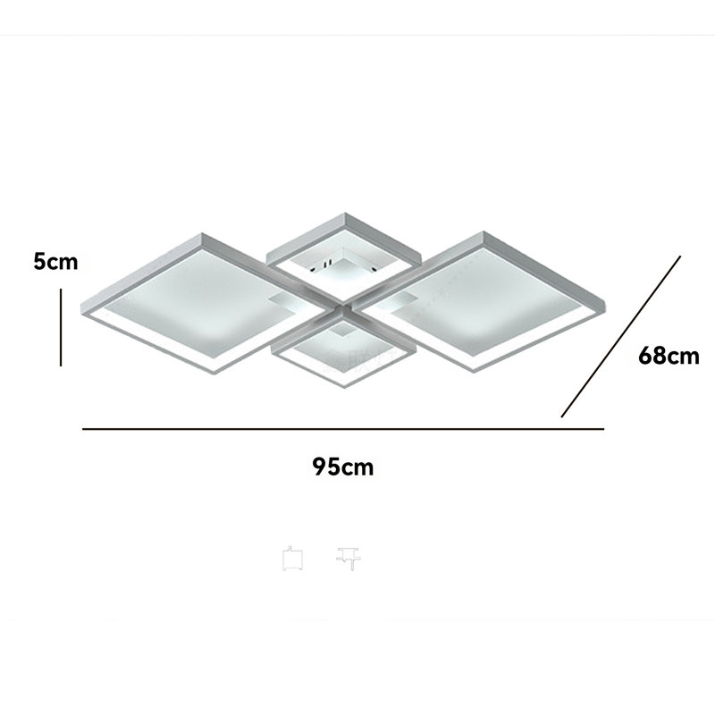 1 - Light Chandelier, White