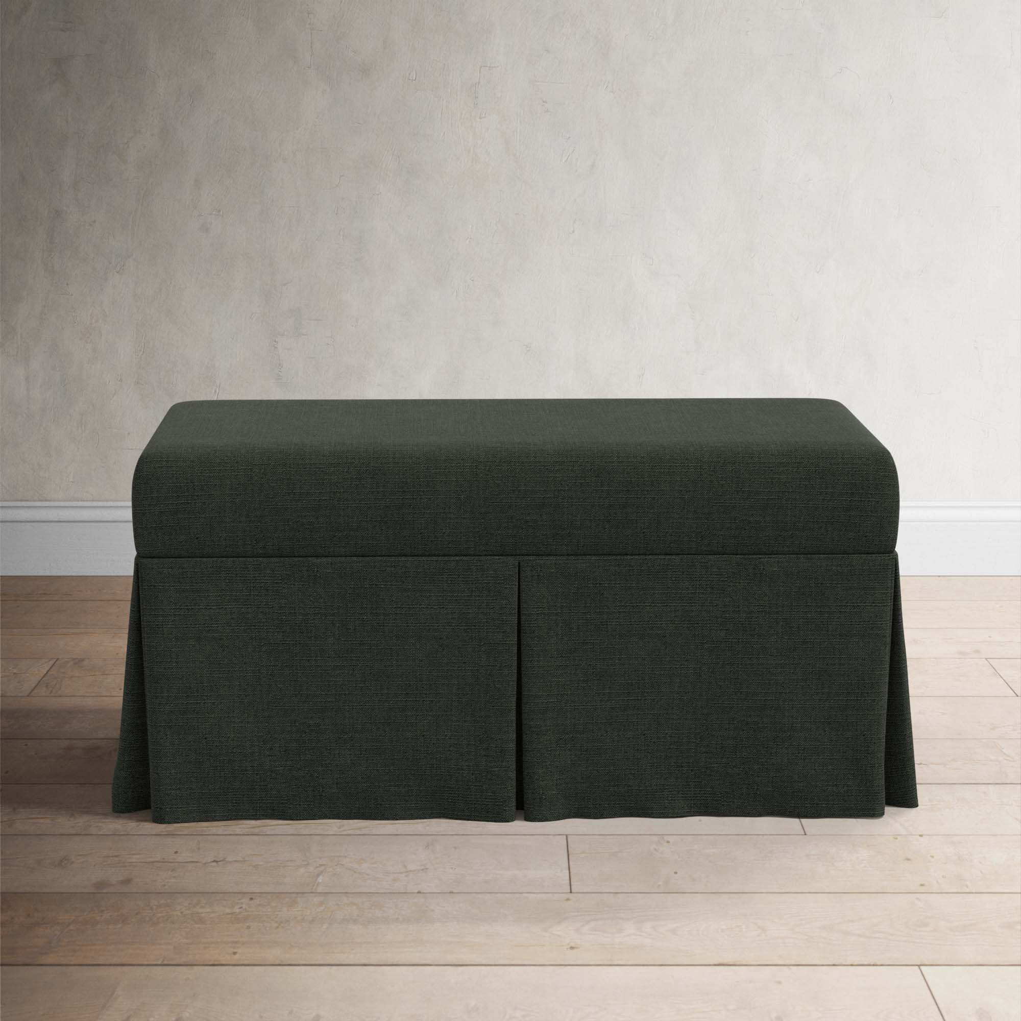 Wyatt Storage Bench, Classic Black Linen