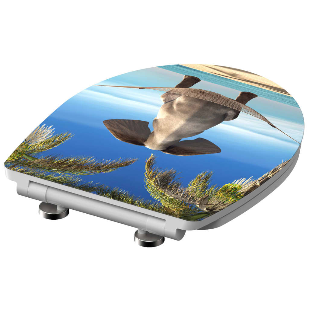 Schütte Duroplast High Gloss Toilet Seat with Soft-Close Happy Elephant
