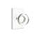 Privacy Modern Disc Crystal Knob with Modern Rectangular Rose