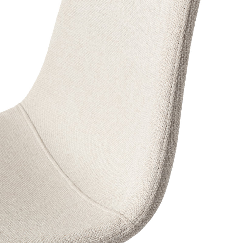 Cahokia 46cm H Fabric Upholstered Metal Side Chair in Beige