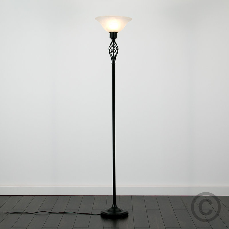 Axelrod 176cm Torchiere Floor Lamp, Black