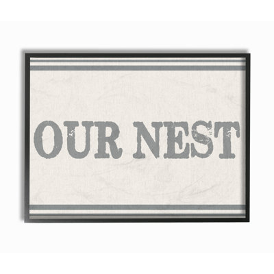 « notre sac de farine de farine nest »-impression sur art textuel