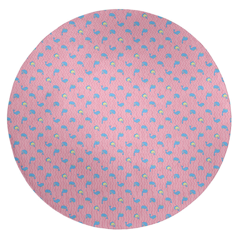 Chenille Indoor Rug, Round 5'