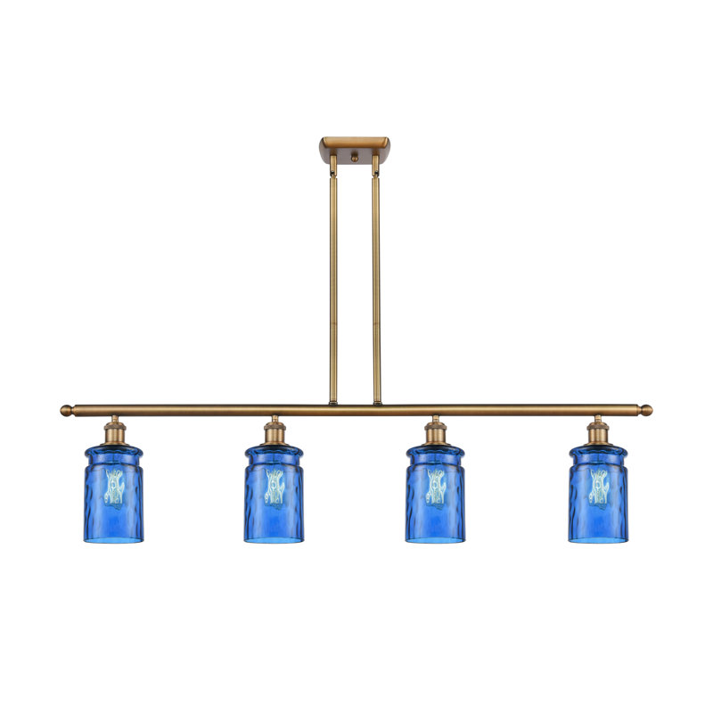 Binkley 4 - Light Kitchen Island Pendant, No Bulb Included, Clear, Brushed Brass