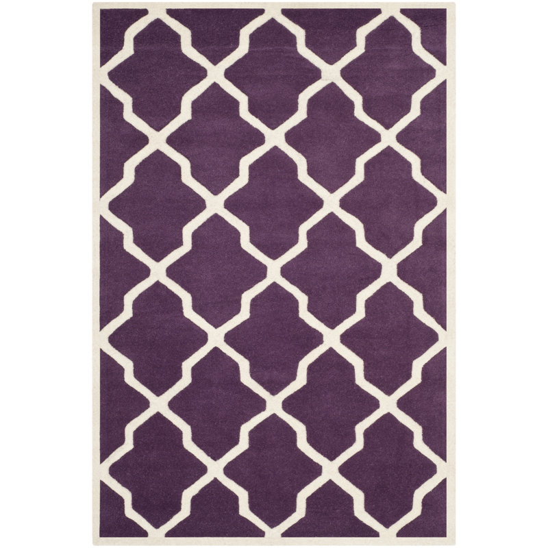 Carolene Hand Tufted Wool Geometric Rug, Rectangle 3' x 5'