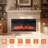 Sideboard Cabinet With Storage Shelf, Vintage Wood Grain Design, Buffet Cabinet With 36" Electric Fireplace, Coffee Bar For Dinning Room, Kitchen And Living Room, Oak, 75 Inch