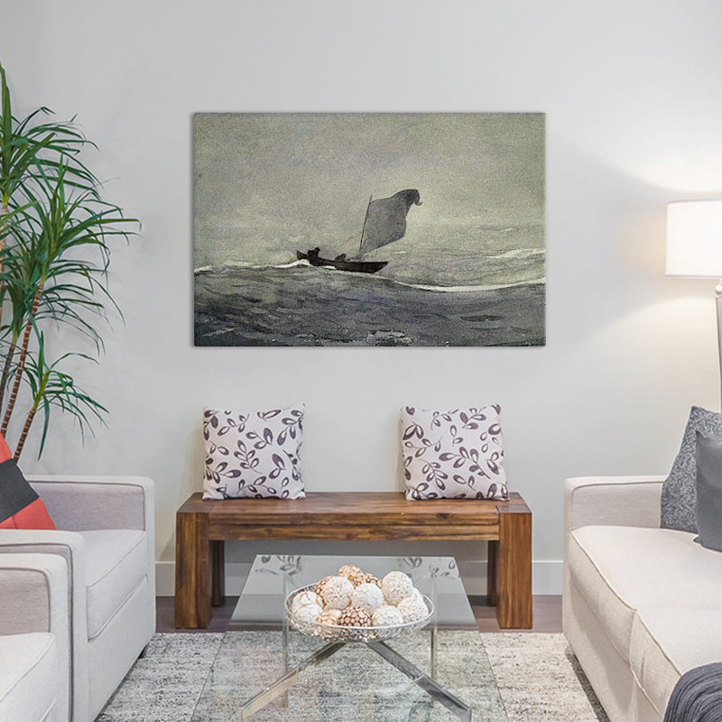 «Blown Away» par Winslow Homer - reproduction d'art sur toile tendue, H 12 po x l 18 po x P 1,5 po