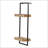 Iron And Wood Wall Shelf With Two Shelves