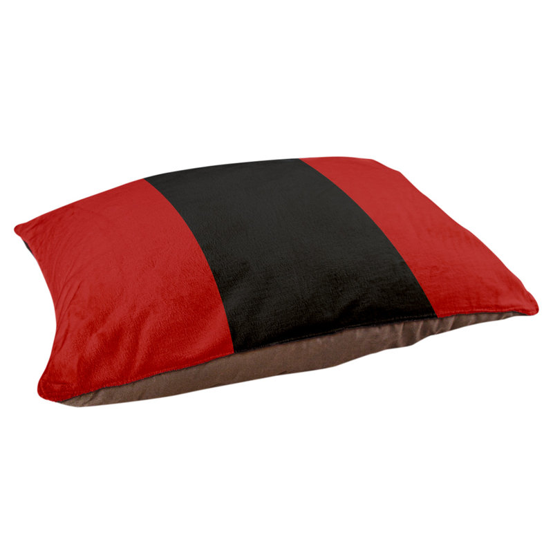 Oreiller Syracuse, Grand (l 40 po x P 30 po x H 6,5 po), Rouge/noir