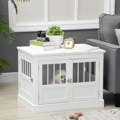 Caisse en bois pour chien avec portes triples