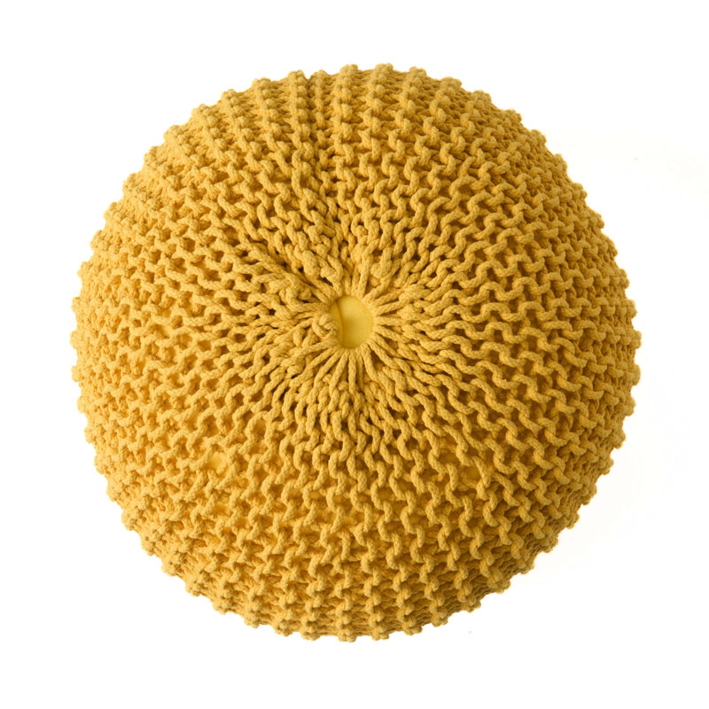 Pouf rond en coton Bordeaux Bordeaux