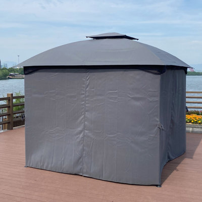 Tente de jardin pour terrasse avec rideaux 10 x 10 pi