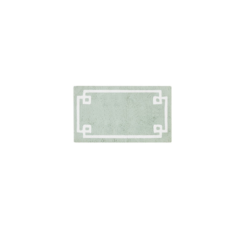 100% Cotton Medium Pile Tufted Bath Rug, Teal, Single - 40" L x 24" W