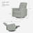 Greenguard Gold Certified Upholstered Swivel Reclining Glider-103110640