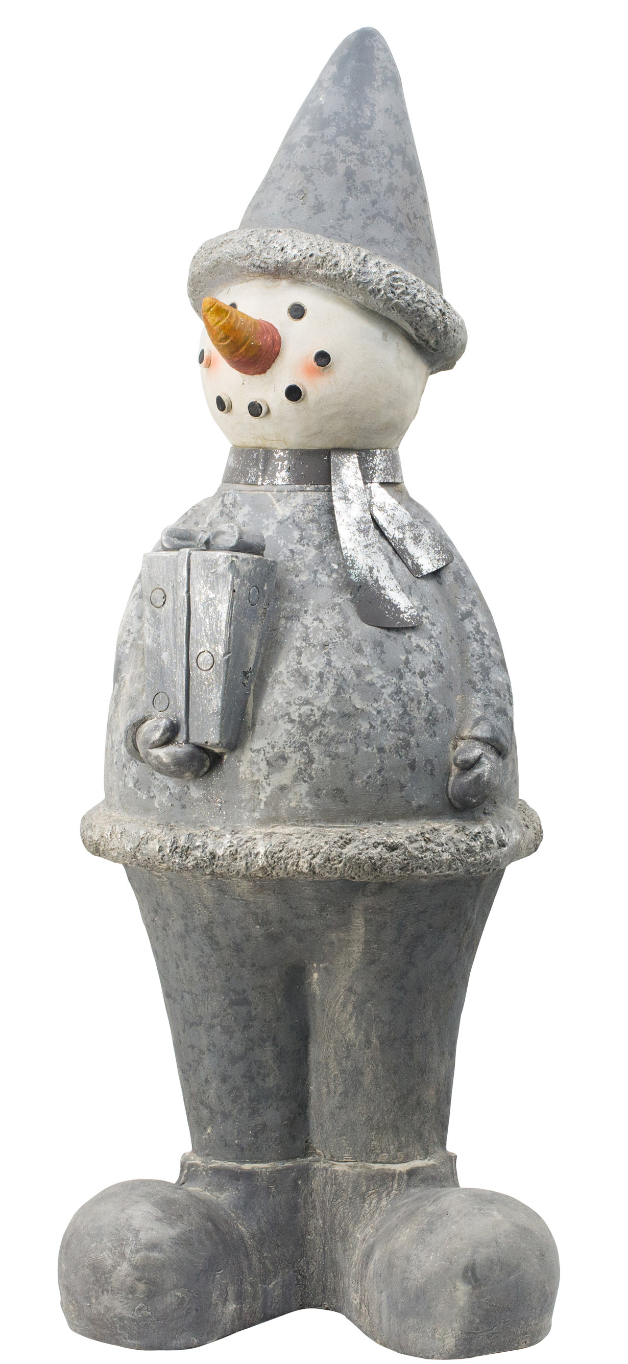 The Holiday Aisle® Wintery Snowman Standing Statue | Wayfair