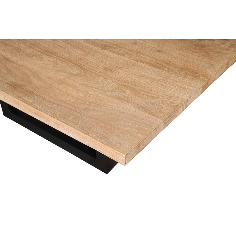 Jelina Square Dining Table In Natural Finish, 60" W x 60" L