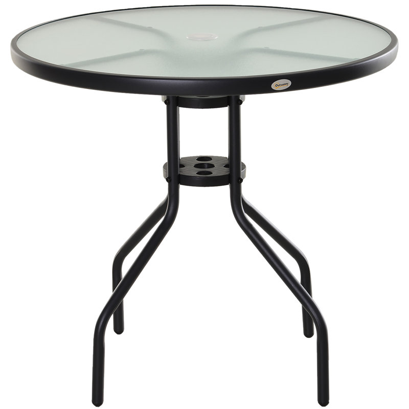 Round Metal Outdoor Bistro Table , 80cm cm W 80cm cm D