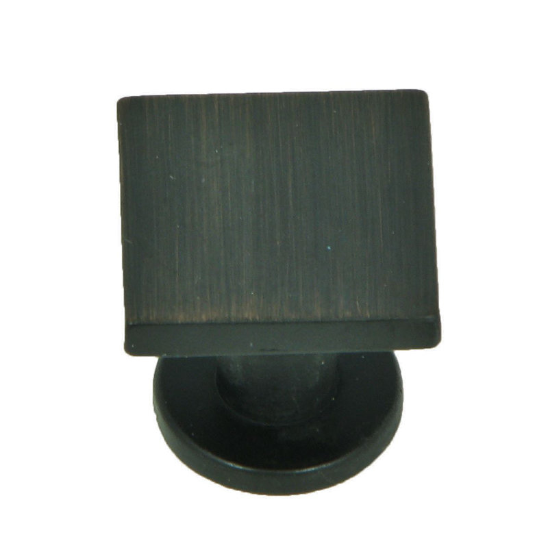 Oil Rubbed Bronze Square Cabinet Knob with Mounting Hardware