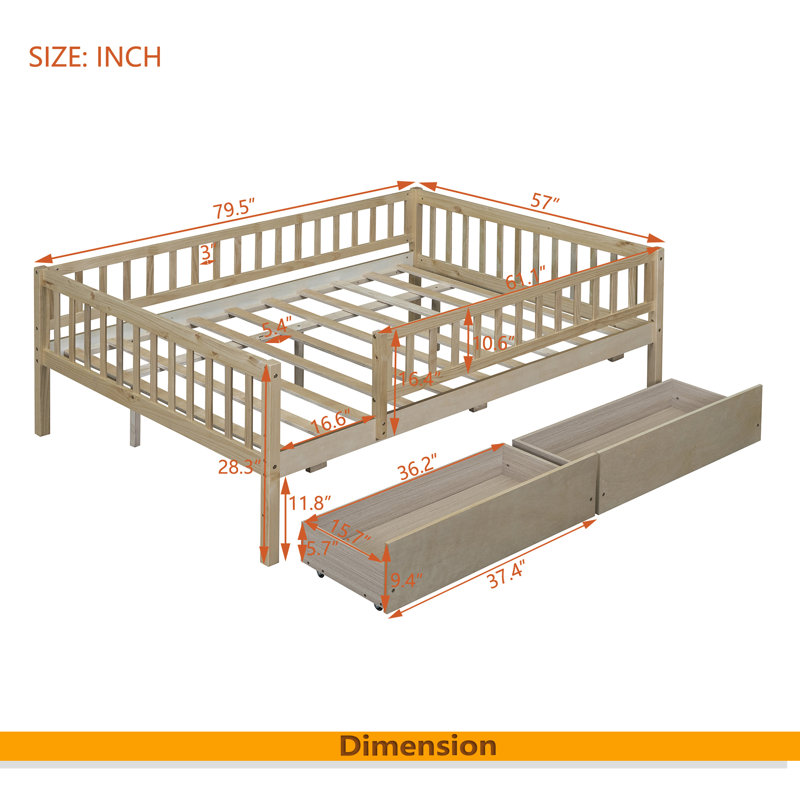 Wood Daybed, Natural