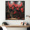 Rouge et noir, théâtre dramatique expressionniste - art mural de théâtre