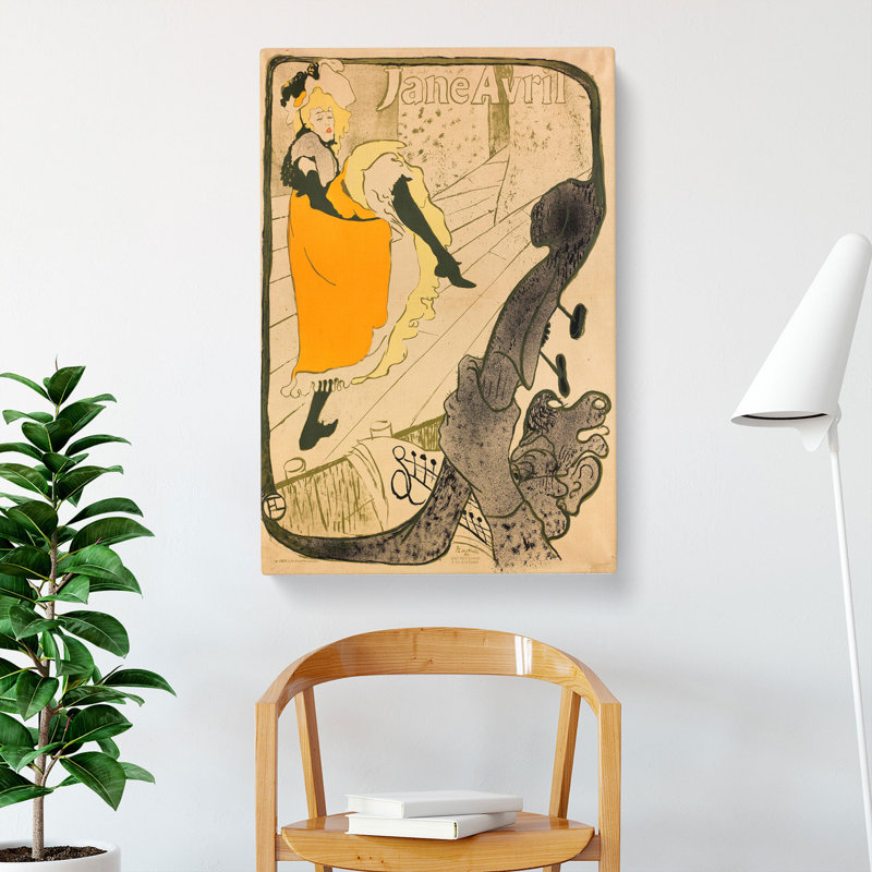 Jane Avril Vol.2 by Henri De Toulouse-Lautrec - Wrapped Canvas Painting, 76cm H x 50cm W x 3cm D