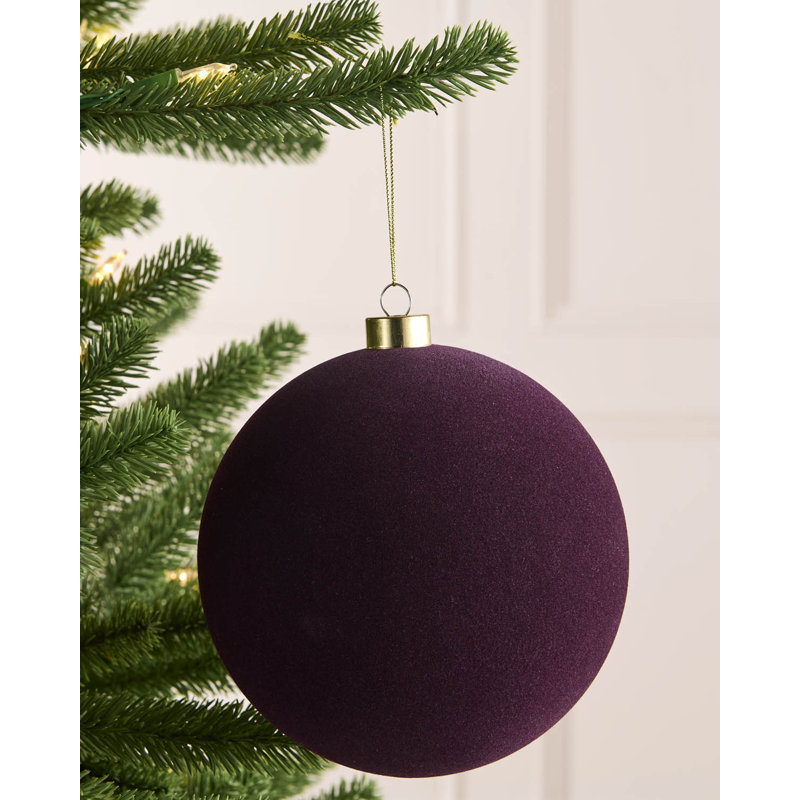 Polystyrene Shatterproof Bauble, 17.5 cm H x 15 cm W x 15 cm D, Purple