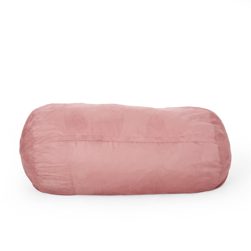 Haricot cylindrique en microfibre 8 pieds Aruba, H 34 po x l 85 po x P 48 po, Microfibre rose