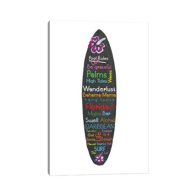 Surfboard Philosophy - Enjoy Life, Travel And Surf IV by Markus & Martina Bleichner - Wrapped Canvas Gallery-Wrapped Canvas GiclÃ©e -  East Urban Home, C111BB37FC4A4AB9B25000FE70BB168F