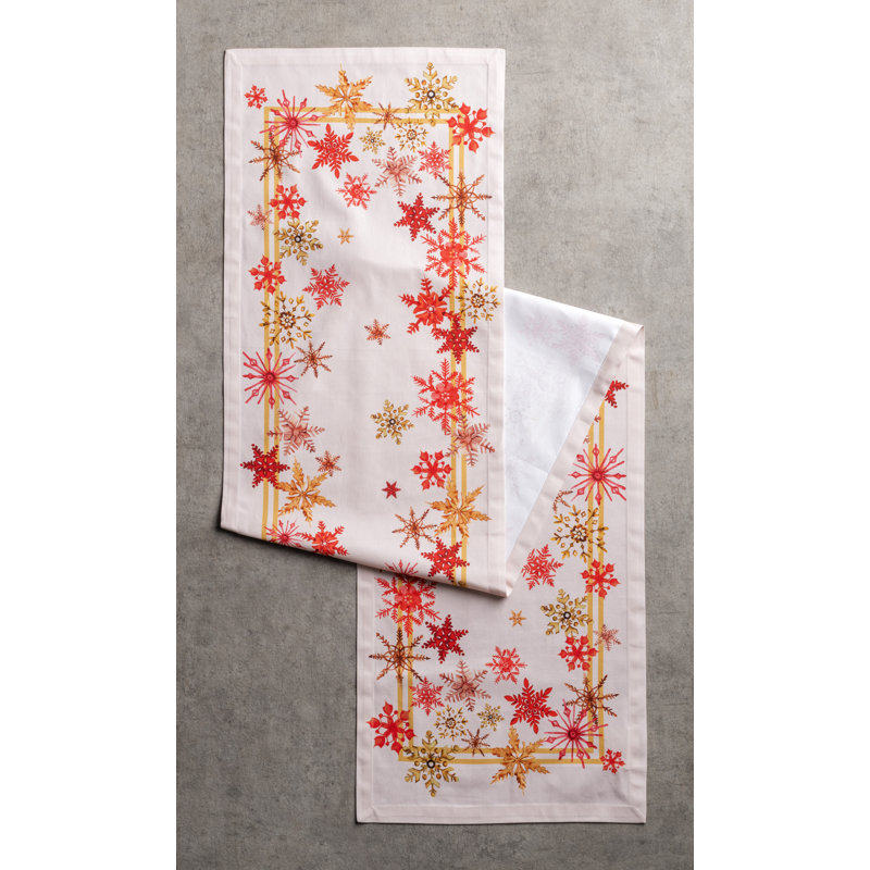 100% Cotton Christmas Table Runner, 108" x 14.5"