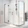 Unidoor-X 57 1/2 in. W x 34 3/8 in. D x 72 in. H Frameless Hinged Shower Enclosure
