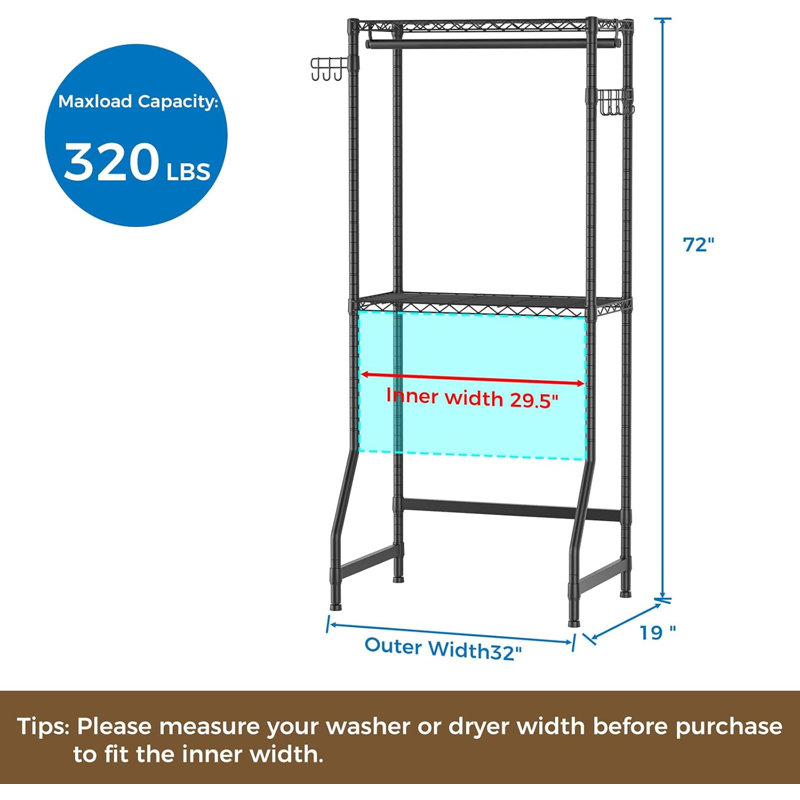 Séchoir à vêtements à 2 niveaux à hauteur réglable