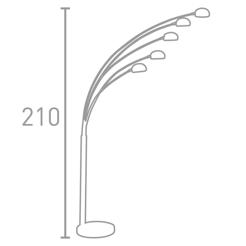 Beason 210cm Chrome Novelty Floor Lamp