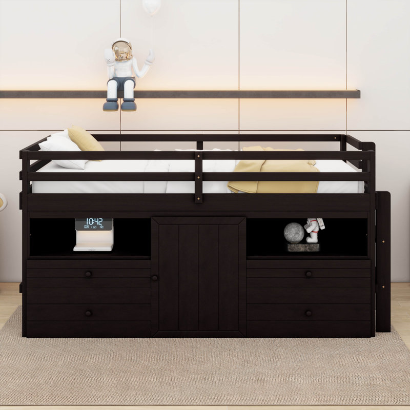 Lit mezzanine simple Jons Kids, Espresso