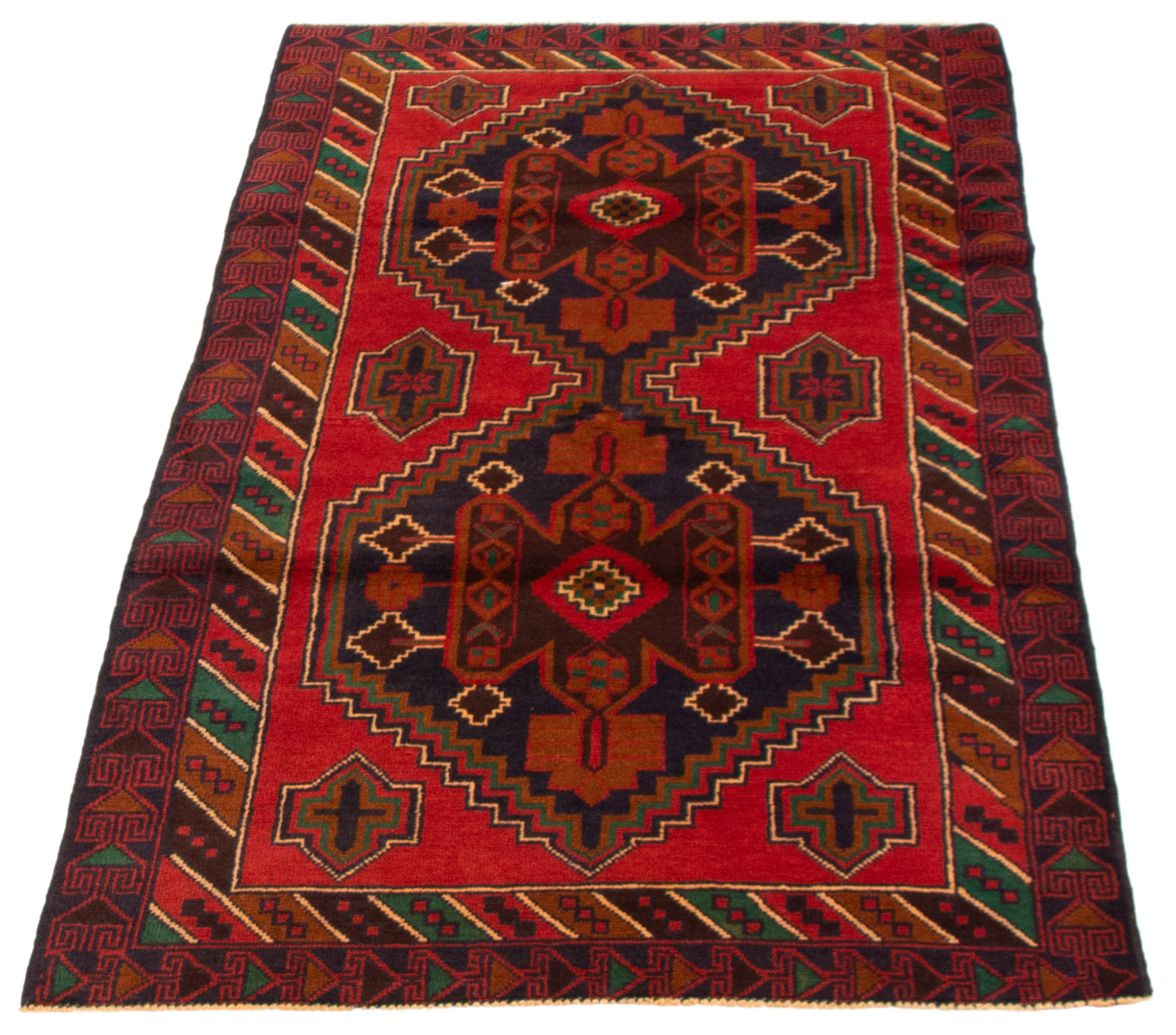Isabelline Lynnisha Dark Red Rug 3'6